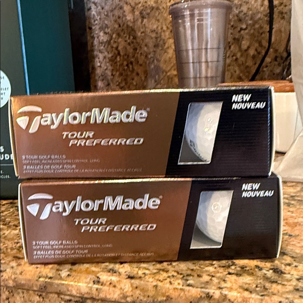 TaylorMade Golf Balls in White with Brown Box